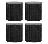 FRCOLOR 8 Rolls Black Self-Adhesive Mosaic Tiles 4X50Cm Square Shape Gems 5X5Mm Pieces for DIY Crafts Home Wall Decoration Kitchen Bathroom Stickers