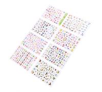 FRCOLOR 8 Sheets Butterfly Nail Decals DIY Manicure Stickers for Women Fine Workmanship Nail Art Stickers with Diverse Patterns
