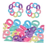 FRCOLOR 80pcs Elastic Hair Ties for Girls and Babies, Comfortable Fabric Hairbands, Not Easy to Fall, Assorted Colours, for Attending Parties and Ceremonies Hair Accessories Random Color