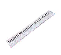 FRCOLOR 88-key Piano Practice Card with Roll-up Keyboard Note Chart and Finger Guide, Portable Music Learning Aid for Beginners and Students, Foldable Sheet for Piano Keyboard Training