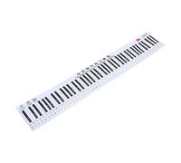 FRCOLOR 88-key Piano Practice Chart Sticker with and Finger Simulation Guide, Black and White Keyboard Layout for Beginners, 1:1 Scale Music Theory Learning Aid