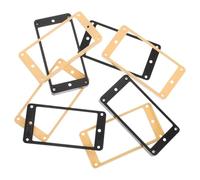 FRCOLOR 8pcs 6-string Electric Guitar Pickup Plastic Frame Rings with 5x5mm Black and Yellow Mounting Brackets Replacement Guitar Pickup Supplies