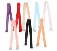 FRCOLOR 8pcs Adjustable Shoulder Straps for Women High Elasticity and Snug Fit, Stainless Steel and Cloth Material Anti-slip Bra Straps for Lingerie and Everyday Wear