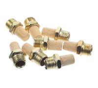 FRCOLOR 8pcs Air Pneumatic Mufflers Copper Male 1/4 Pneumatic Thread Noise Reduction Silencers for Industrial Fields 1.18x0.59x0.59in