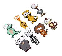 FRCOLOR 8pcs Animal Refrigerator Magnets Big Eye Animal Fridge Magnetic Stickers Giraffe Zebra Ostrich Lion Monkey Bison Wolf Magnet Pin for Whiteboard Memo Pad Photo Display