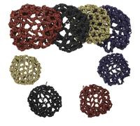 FRCOLOR 8pcs Ballet Hair Nets for Women Elastic Crochet Bun Covers with Invisible Finish, Accommodates Thick Or Thin Hair, for Ballet Practice and Styling