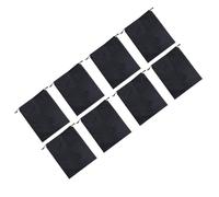 FRCOLOR 8pcs Black Drawstring Shoe Bags Non-Woven Storage Pouches with Reinforced Corners for Travel Business Gym Organizer Dust-Resistant