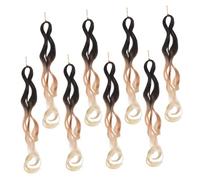 FRCOLOR 8pcs Boho Braids Crochet Hair African Bread Wigs Afro Wig Synthetic Dreadlock Extensions for Women