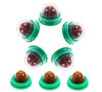 FRCOLOR 8PCS Catnip Pudding Snacks with Vitamin for Kittens Natural Edible Cat Candy Treats with Cover Soft Sweet Catnip Licking Balls to Distract and Entertain Cats