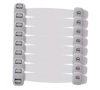 FRCOLOR 8pcs Child Safety Cabinet and Fridge Locks with Double-Button Design, Strong Adhesive Baby Proofing Latches for Kitchen and Bathroom, Grey Protective Lock Set for Toddlers