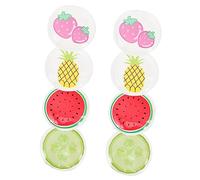 FRCOLOR 8pcs Cooling Gel Eye Masks Reusable Eye Pads for Relaxation and Pain Relief Includes Pineapple Watermelon Strawberry Outdoor Sleep