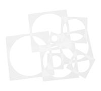 FRCOLOR 8pcs Crafts Plastic Circle Templates Stencils Shape Template White Pet Plastic Creative Design Easy to Clean Wide Application for Home Decor and Art Projects