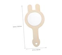 FRCOLOR 8Pcs DIY Printing Wooden Hand Mirrors for Adorable Craft for Boys and Lightweight Blank Mirrors for Coloring and Clay Decoration for Family Fun and Kindergarten Activities