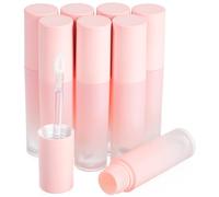 FRCOLOR 8pcs Empty Lip Gloss Tubes Lip Balm Containers Wand Applicator for DIY Gloss Fill Containers Bulk Refillable