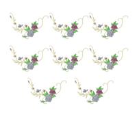 FRCOLOR 8pcs Flower Embroidery Patches Ironing Applique Fabric Sew on Patch Easy to Stick and Sew for Embellishing Dress and Craft Projects