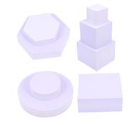 FRCOLOR 8pcs Geometric Photography Props Set for Photographers Purple Three-dimensional Hard Foam Cubes and Cylinders Photo Studio Backdrop Accessories