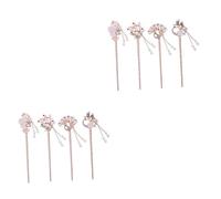 FRCOLOR 8pcs Gorgeous Retro Hairpin Alloy Hair Stick Tassel for Wedding Party and Photo Props