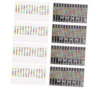FRCOLOR 8pcs Guitar Fretboard Note Stickers Set with Black and Reminding Labels for Beginner Guitar Trainer and Scale Guidance on Acoustic