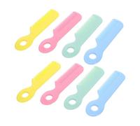 FRCOLOR 8pcs Hair Comb Plastic Head for Newborn Boy Girl round Tip Bristles Gentle Detangling Hairbrush for Girls Boys Grooming Styling Tools Massage Comb