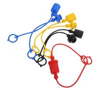 FRCOLOR 8pcs Hydraulic Quick Coupler Covers Plastic Dust Caps Multi-Color Isoa Hydraulic Taper Caps for Connector Protection and Equipment Maintenance