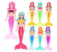 FRCOLOR 8pcs Mermaid Dive for Pools Small Floating Swim Sinkers for Portable Plastic Underwater Training Playset Fun Water for Family Beach and Pool Games