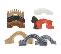 FRCOLOR 8pcs Miniature Arch Bridge Dollhouse Bridge Resin Weather Resistant Whimsical Charming Fairy Garden Features DIY Fun Outdoor Fairy Garden Decoration