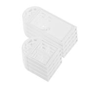 FRCOLOR 8pcs Miniature Plastic Dollhouse Window and Door Frames DIY Building Kit for Creative Model Town Accessories White Mini House Furniture