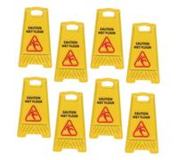 FRCOLOR 8pcs Miniature Slippery Warning Signs for Dollhouse Realistic Wet Floor Props for Creative Role Playing and Safety Education Enhancing Immersive Play Experiences