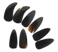 FRCOLOR 8pcs Natural Horn Guzheng Finger Picks, Double-arc Large Size Nail Covers for Adults, Professional Guzheng Nail Protectors and Accessories for Traditional Chinese Zither Playing