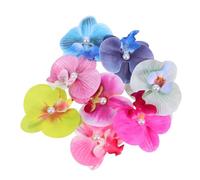 FRCOLOR 8pcs Orchid Claw Clips Tropical Flower Hairpins for Women Long Hair Bohemian Hawaiian Style Hair Accessories Alligator Barrettes for Beach Vacation Luau Party Summer Hairstyles