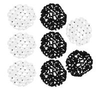 FRCOLOR 8pcs Professional Rhinestone Hair Network Invisible Elastic Edge Mesh Knit Fabric Hair Bun Maker for Women Girls Ballet Dance Skating