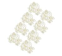 FRCOLOR 8pcs Pumpkin Cart Metal Candy Box Elegant Candy Treats Box Creative Pumpkin Carriage Shape Golden Metal Storage Container Safe Display for Celebratory Occasions