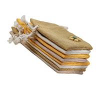 FRCOLOR 8pcs Refillable Lavender Sachet Bags Small Medium Decorative Dried Flower Pouches with Drawstring Design for Wardrobe Scented Storage and