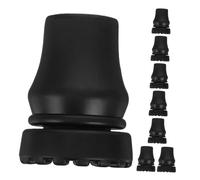 FRCOLOR 8pcs Replacement Cane Tips Anti-slip Crutch Pads Trekking Pole Protectors for Hiking Sticks Walking Canes Shock Absorbing Wear-resistant End Caps