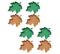 FRCOLOR 8pcs Reptile Feeding Food Dish in Realistic Maple Leaf Shape Plastic Bowl Stable Base and Easy to Clean Design for Hermit Crab and Corn Snake Outdoor Use