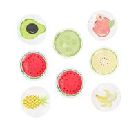 FRCOLOR 8Pcs Reusable Fruit Design Eye Ice Pads Cold Therapy Cooling Patches for Eye Fatigue Relief Dark Circles and Swelling Lightweight PVC Gel Covers for Home School Travel