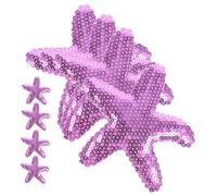 FRCOLOR 8pcs Sea Star Hair Clips for Girls Mermaid Hair Accessories Glittery Rainbow Sequins for Beach Parties and Everyday Wear
