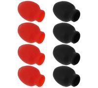 FRCOLOR 8Pcs Silicone Drumstick Practice Tips Rubber Drum Dampener for Silent Practice and Anti-Hitting Ability, High Elasticity Drumstick Sleeves Suitable for Outdoor Drum