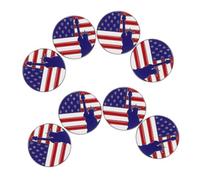 FRCOLOR 8Pcs Statue of Liberty Lapel Pins American Flag Brooches with Secure Fastening Lightweight Patriotic Metal Pins for Independence Day Memorial Day July Accessories