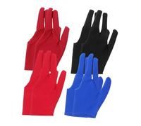 FRCOLOR 8pcs Three-finger Snooker Gloves Set Breathable Elastic Billiards Cue Gloves for Men Women Comfortable Wear-resistant Pool Cue Accessories for Precise Grip and Control