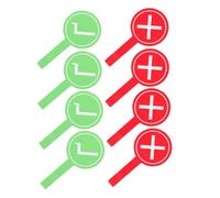 FRCOLOR 8pcs True False Paddles Portable Voting Sign for Classroom Activities Lightweight Handheld Judge Paddles for Interactive Learning and Student Engagement