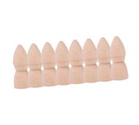 FRCOLOR 8pcs Unpainted Wooden Peg Dolls DIY Craft Supplies for Art Painting Natural Unfinished Wooden Dolls for Creative Home Decoration and Imaginative Play