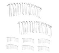 FRCOLOR 8pcs Vintage Metal Wire Twist French Side Hair Combs Bridal Wedding Veil Hair Clips Decorative Accessories for Women