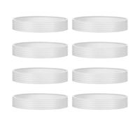 FRCOLOR 8pcs White Golf Putting Practice Cup Rings Made of Sturdy Pp Material, Reduces Impact on Golf Course Ecosystem and Keeps Cup Edges Clean, for Outdoor Competition Setup and Training