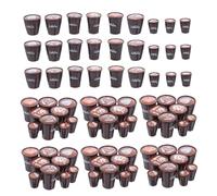 FRCOLOR 90pcs Japanese Inspired Miniature Coffee Cups Resin Dollhouse Accessories with Heart Panda Cat Patterns for DIY Crafts Micro Landscape Kitchen Decoration and Collectible Mini