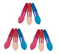 FRCOLOR 9pcs Full Coverage Concealer Sponge Translucent Powder Sponge for Cream Contour Diy Makeup Kit Professional Brush Lollipop Brush Latex Powder Puff Random Color