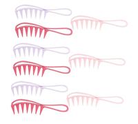 FRCOLOR 9pcs Hair Wide Teeth Comb Plastic Combs for Men Women Detangle Style Curly Handle