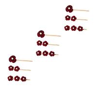 FRCOLOR 9pcs Pearl Hair Clip Bridal Flower Hair Clip for Wedding Rose Tassel Pins for Bride Accessory