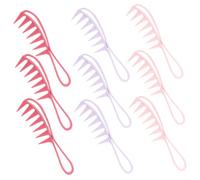 FRCOLOR 9pcs Retro Big Back Hair Comb Wide Tooth Hair Styling Comb Detangling Brush for Men Women