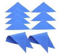 FRCOLOR 9pcs Triangle Shape Instrument Cleaning Cloth for Violin and Flute, Reusable Deep Cleaning Polishing Towels on Stage and Concert Use, Size 10x5cm